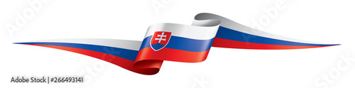 Photography Slovakia flag, vector illustration on a white background