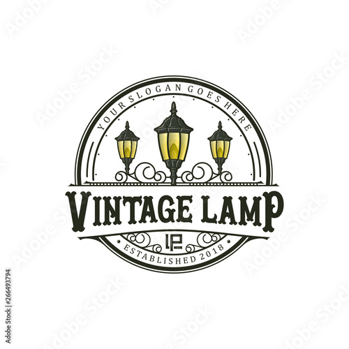 Vintage Lamp logo design