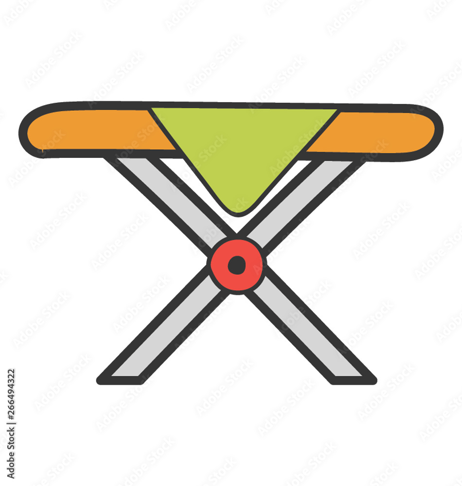 Doodle design of iron table icon. Doodle design of iron table icon.