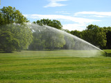 watering in park