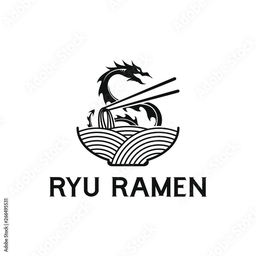 Mie ramen logo design