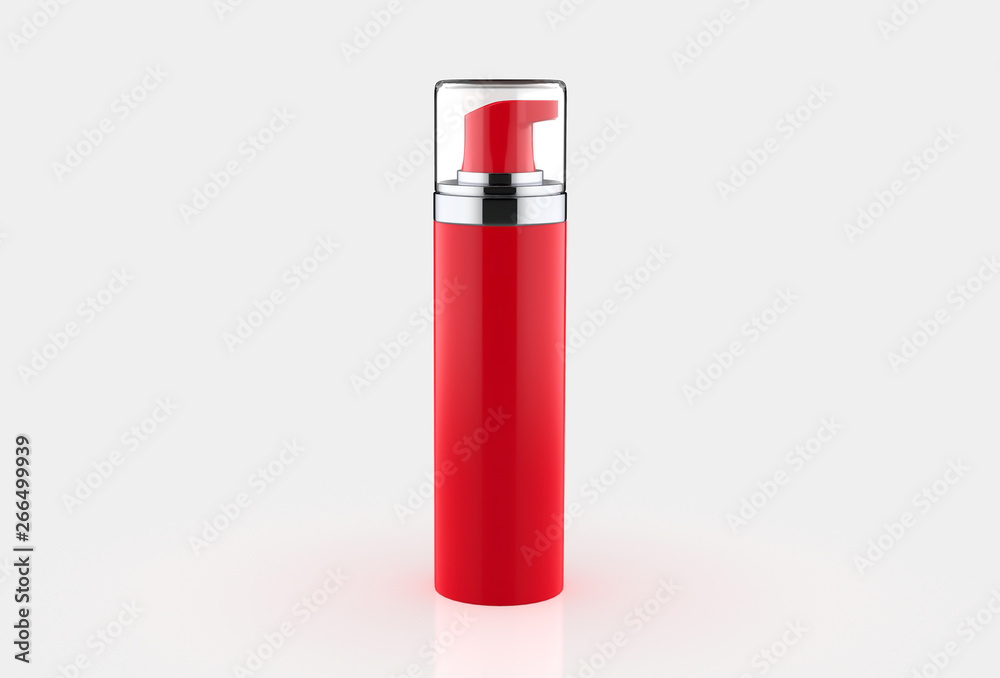 Realistic Cosmetic bottle can sprayer container. Dispenser for cream, soups, foams and other cosmetics With lid. 3d illustration Realistic Cosmetic bottle can sprayer container. Dispenser for cream, soups, foams and other cosmetics With lid. 3d illustration