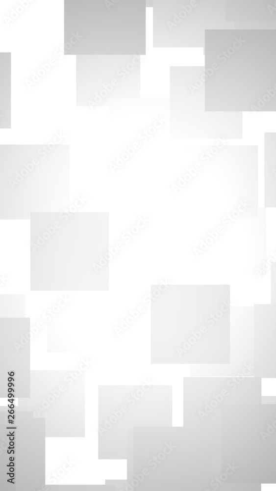 White abstract background. Misty backdrop with grey squares. 3D illustration