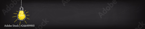 Glühbirne leuchtend Banner Idee Innovation Konzept