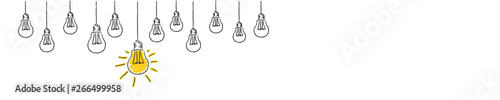 light bulbs idea conzept hanging photo