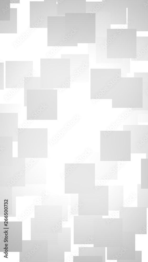 White abstract background. Misty backdrop with grey squares. 3D illustration