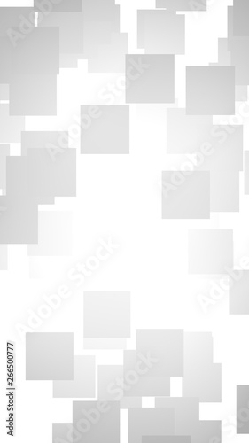 White abstract background. Misty backdrop with grey squares. 3D illustration