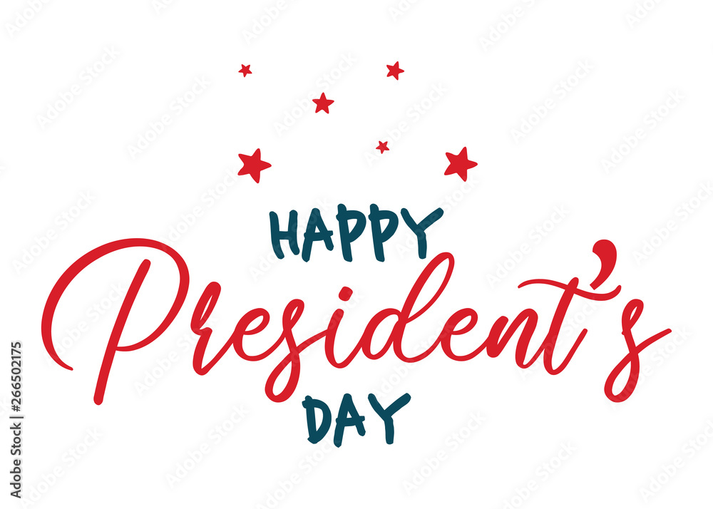 Happy Presidents day. Vector typography, text or logo design. Usable for sale banners, greeting cards, gifts etc.