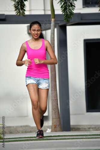 Fitness Athletic Girl Running
