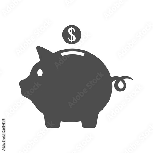 Piggy bank. Money box. Vector illustration.