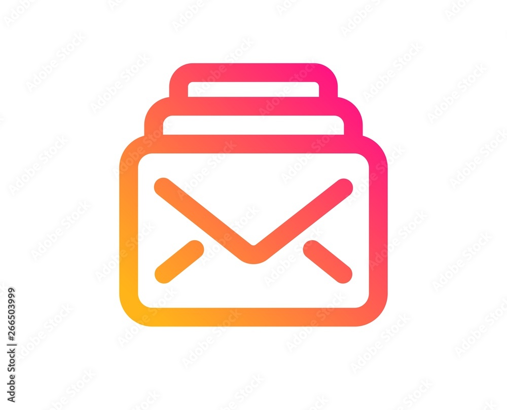Mail icon. New Messages correspondence sign. E-mail symbol. Classic flat style. Gradient mail icon. Vector Mail icon. New Messages correspondence sign. E-mail symbol. Classic flat style. Gradient mail icon. Vector