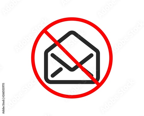 Free Download No or Stop. Mail icon. Message correspondence sign. E-mail symbol. Prohibited ban stop symbol. No mail icon. Vector - GFXLoad