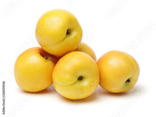 Nectarine fruit on white background 