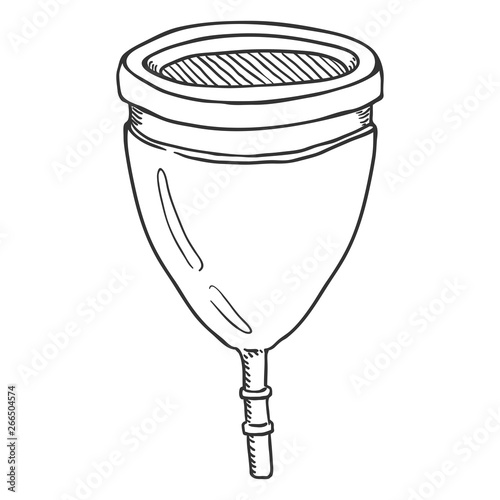 Vector Sketch illustration - Menstrual Cup
