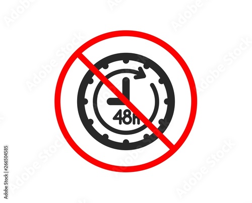 Free Download No or Stop. 48 hours icon. Delivery service sign. Prohibited ban stop symbol. No 48 hours icon. Vector - GFXLoad