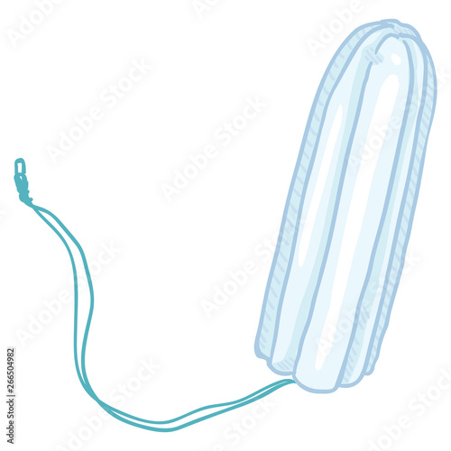Vector Cartoon Woman Hygiene Tampon