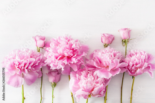 Fototapeta Naklejka Na Ścianę i Meble -  beautiful pink peony flower background
