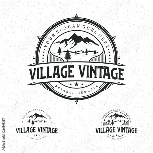 Village vintage logo design