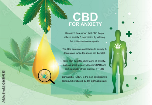 CBD FOR ANXIETY,Research has shown that CBD helps relieve anxiety & depression by altering the brain's serotonin signals.