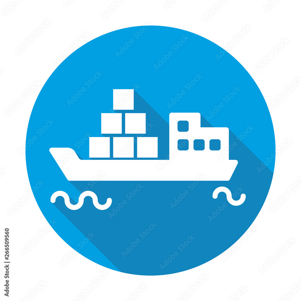 ship delivery vector blue icon in modern flat style isolated. Symbol ship delivery is good for your web design. ship delivery vector blue icon in modern flat style isolated. Symbol ship delivery is good for your web design.