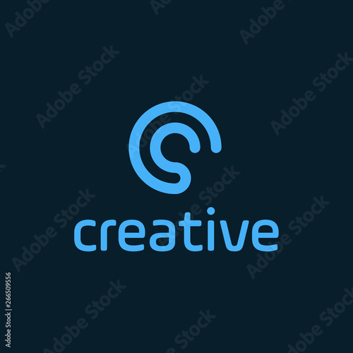 Modern logo concept. Letter s. Template project, business card. Vector illustration.