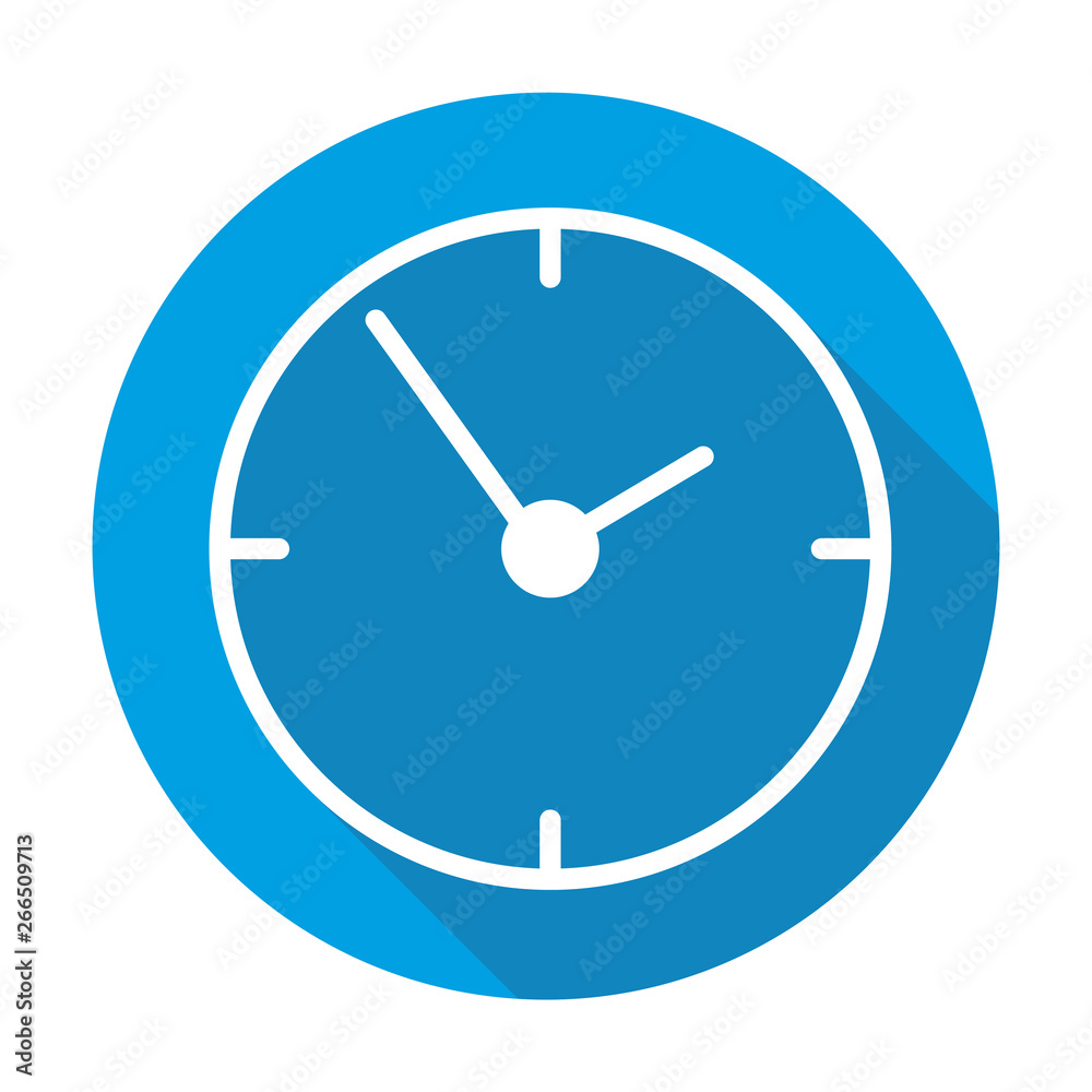 clock vector blue icon in modern flat style isolated. clock support is good for your web design. clock vector blue icon in modern flat style isolated. clock support is good for your web design.