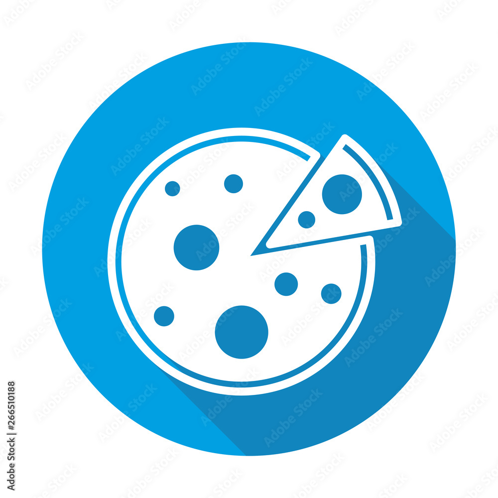 Pizza vector blue icon in modern flat style isolated. Pizza can support is good for your web design. Pizza vector blue icon in modern flat style isolated. Pizza can support is good for your web design.