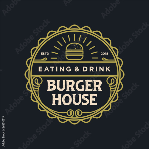 BUrger House logo vintage