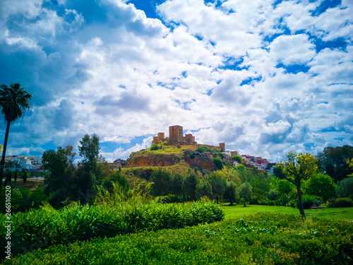Views from the park of the retama, the castle of Alcala de Guadaira in Seville