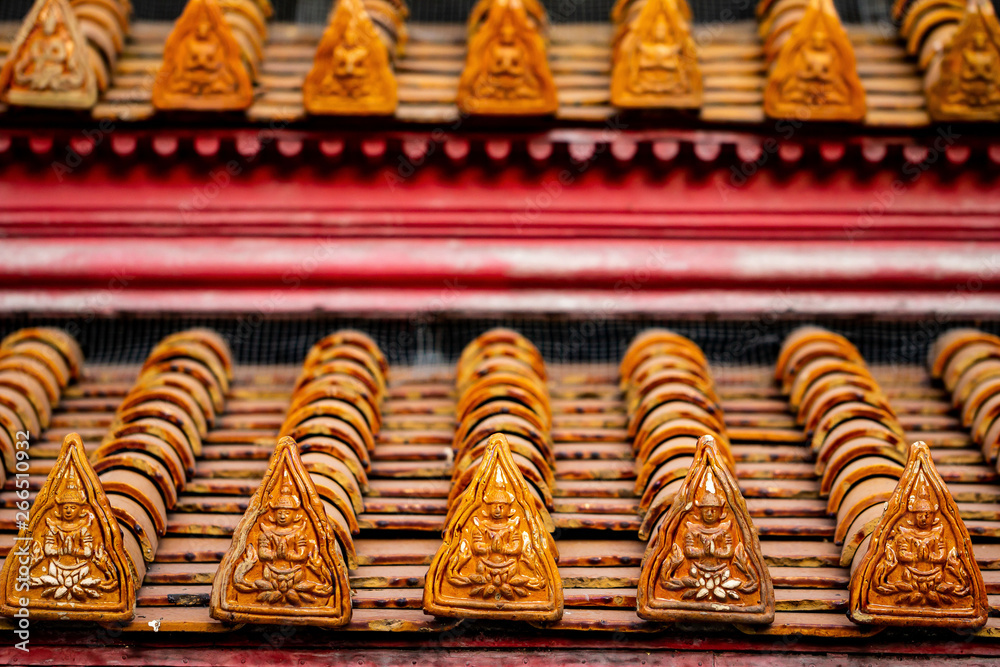 Thai style roof at Benchamaborphit temple Thai style roof at Benchamaborphit temple