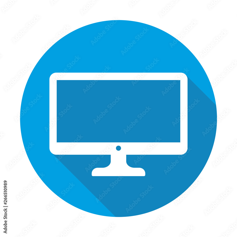 Monitor vector blue icon in modern flat style isolated. Monitor can support is good for your web design. Monitor vector blue icon in modern flat style isolated. Monitor can support is good for your web design.