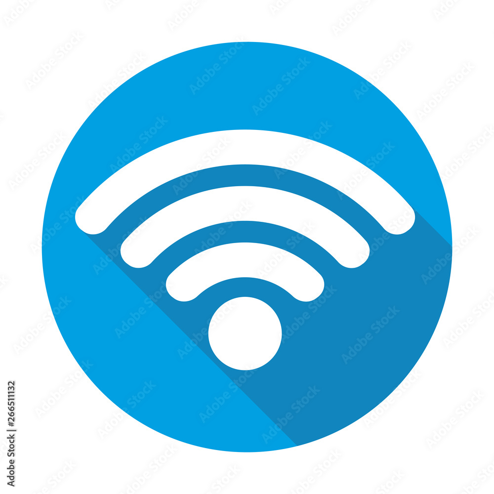 Wifi vector blue icon in modern flat style isolated. Wifi can support is good for your web design. Wifi vector blue icon in modern flat style isolated. Wifi can support is good for your web design.