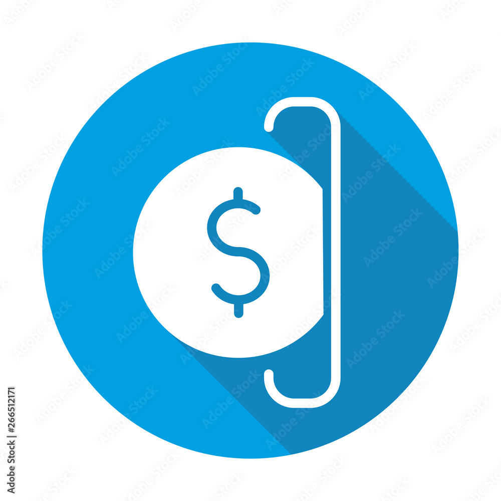 Money vector blue icon in modern flat style isolated. Money can support is good for your web design. Money vector blue icon in modern flat style isolated. Money can support is good for your web design.