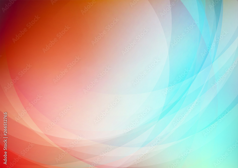 Curved abstract on colorful background