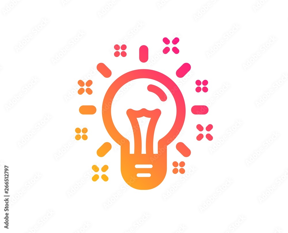 Idea icon. Light bulb or Lamp sign. Creativity, Solution or Thinking symbol. Classic flat style. Gradient idea icon. Vector Idea icon. Light bulb or Lamp sign. Creativity, Solution or Thinking symbol. Classic flat style. Gradient idea icon. Vector