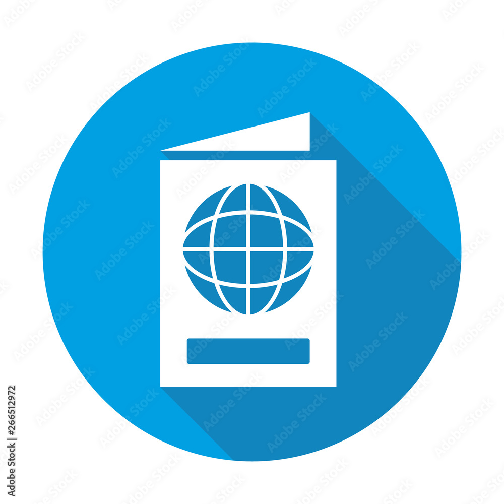 Passport vector blue icon in modern flat style isolated. Passport can support is good for your web design. Passport vector blue icon in modern flat style isolated. Passport can support is good for your web design.