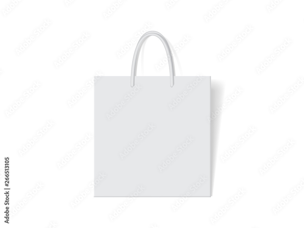 white paper bag on white background mock up white paper bag on white background mock up