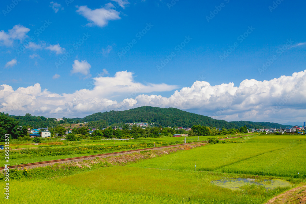 秋田県の田園風景