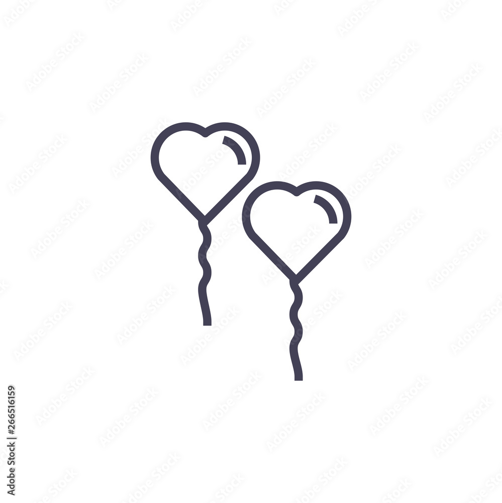 Love Baloon Icon, Line and Modern Icon. Love Baloon Icon, Line and Modern Icon.