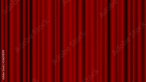 Pleasant movements of the red curtain.