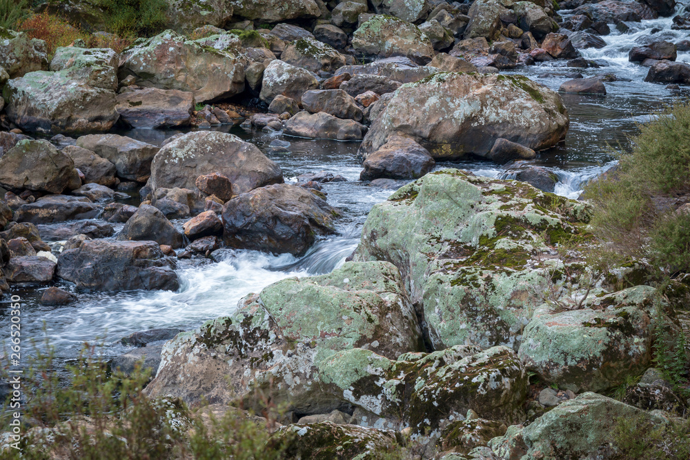 River rapids over boulders River rapids over boulders