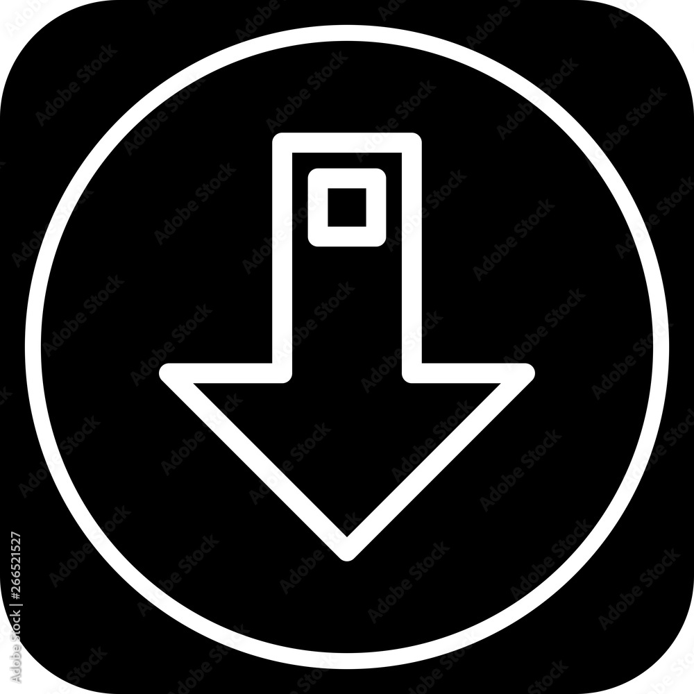 Down Direction Arrow Icon For Your Project