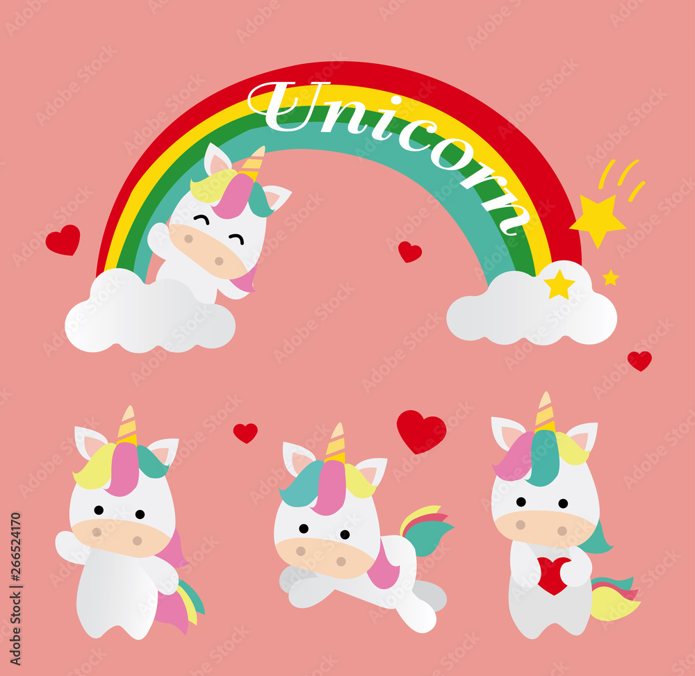 4 cute unicorn and rainbow 4 cute unicorn and rainbow