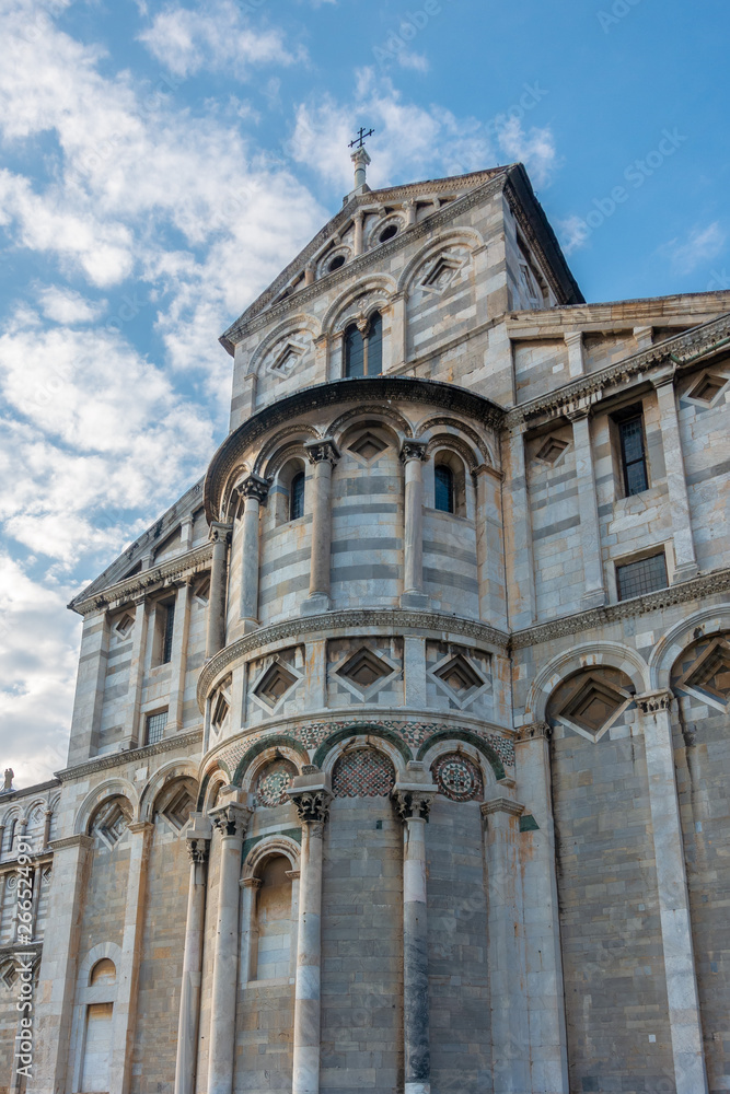 PISA, TUSCANY/ITALY  - APRIL 17 : Exterior view of the Cathedral  in Pisa Tuscany Italy on April 17, 2019