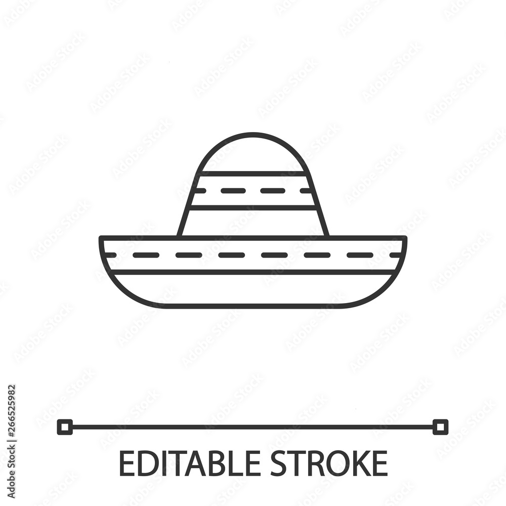 Sombrero linear icon Sombrero linear icon