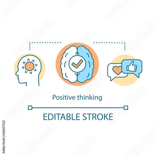 Positive thinking concept icon