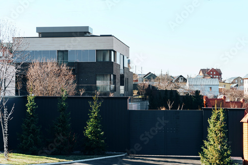 facade of a large beautiful expensive house