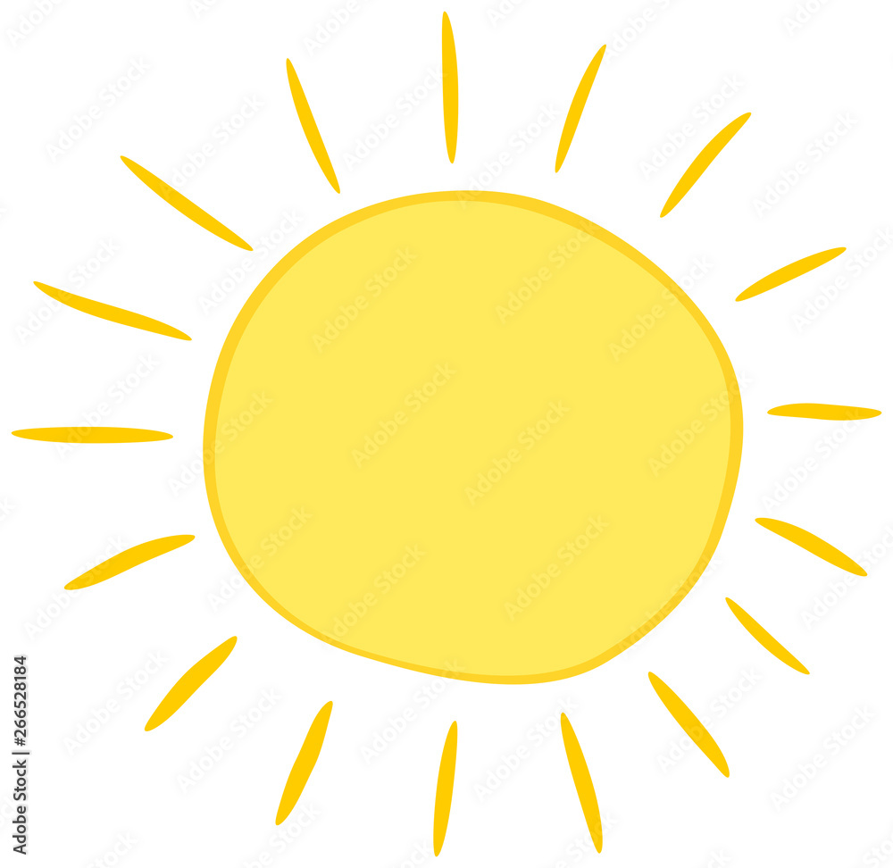 Sun icon cartoon. Vector illustration solar symbol. Sun icon cartoon. Vector illustration solar symbol.