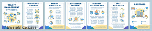 Talent management brochure template layout
