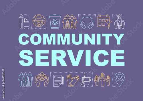 Community service word concepts banner